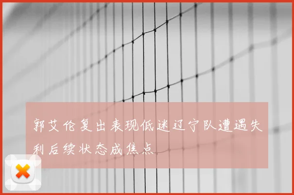 郭艾伦复出表现低迷辽宁队遭遇失利后续状态成焦点